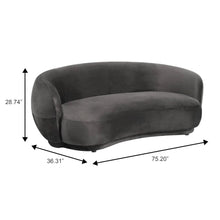 Faze Collection Modern Three Seater Sofa in Light Grey Velvet