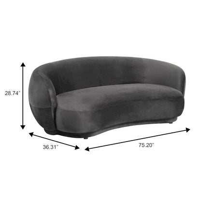 Faze Collection Modern Three Seater Sofa in Light Grey Velvet