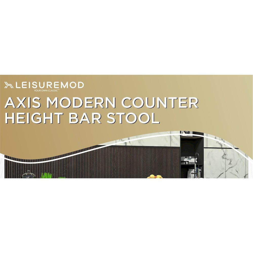 Axis Collection Modern Bar height Chair in Black