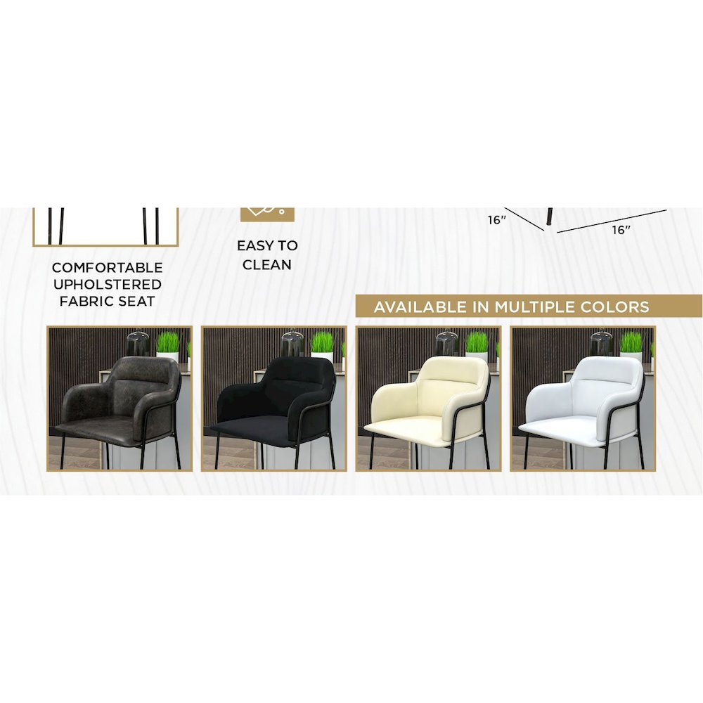 Axis Collection Modern Bar height Chair in Black
