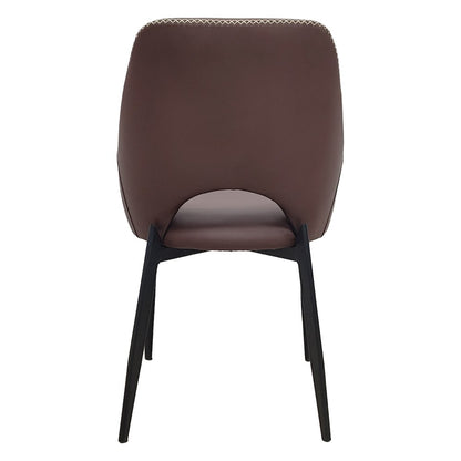 Amalfi Collection Fabric Modern Dining Chair in Plum Purple