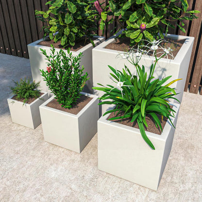 Fern Planter Set White