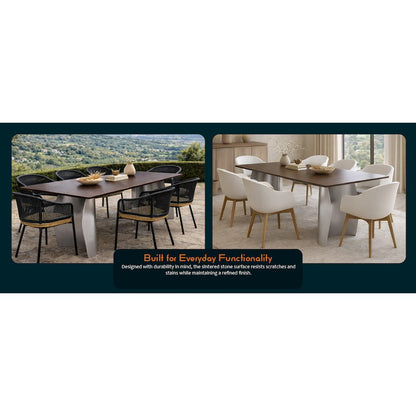 Zelan Series Modern Dining Table in Red Oak