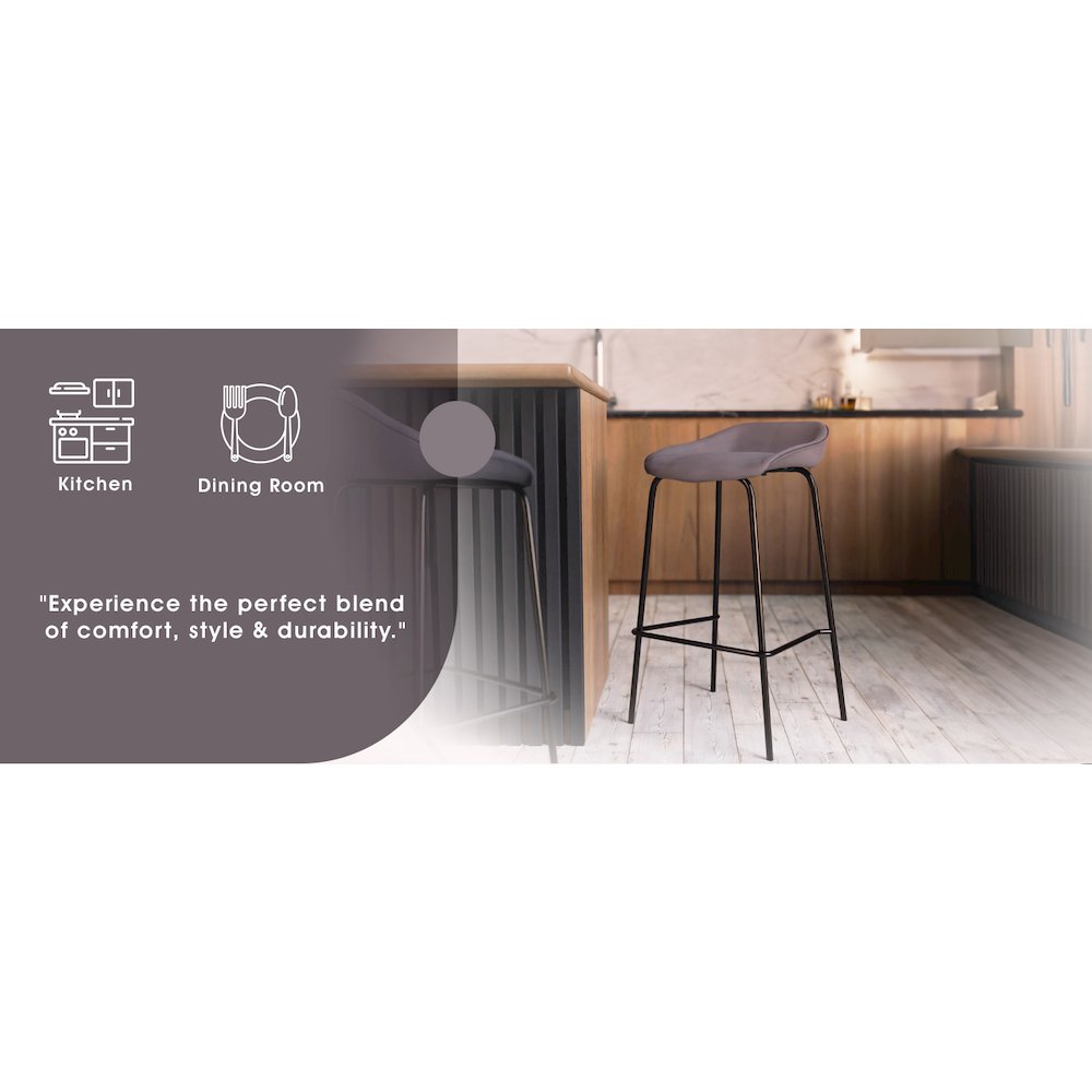Opulent Series Modern Amber Dining Chair Set of 4