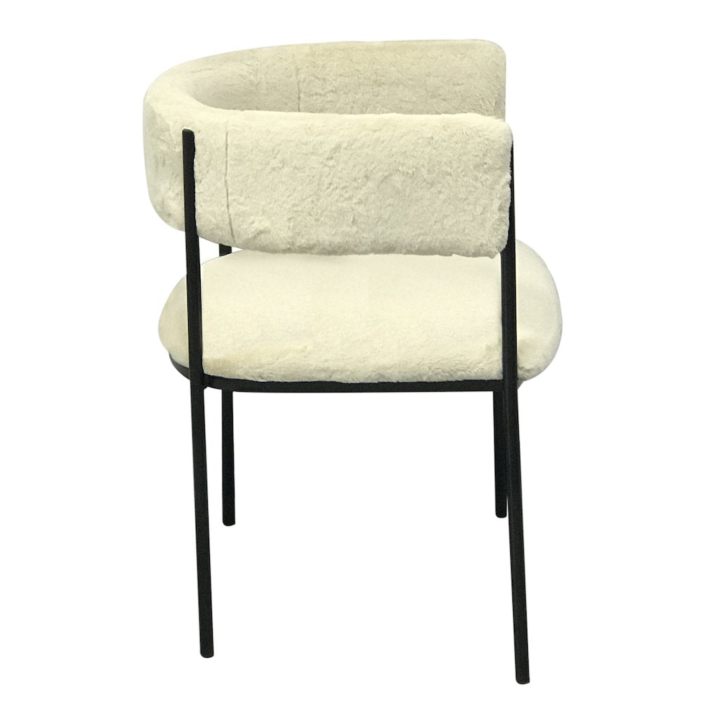 Elias Collection Modern Dining Chair in Light Grey Velvet - Set of 4