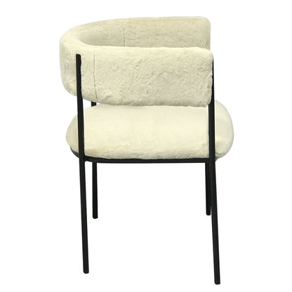 Elias Collection Modern Dining Chair in Light Grey Velvet - Set of 4