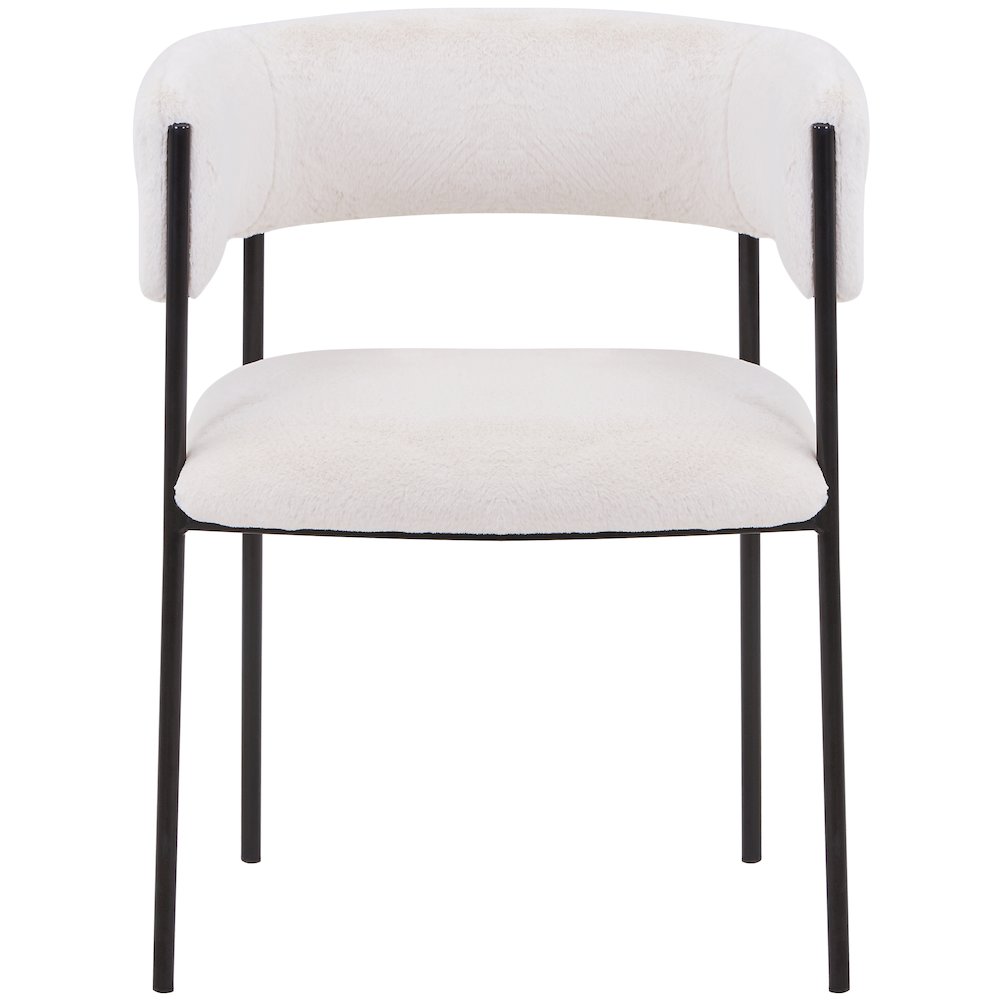 Gavin Series Modern Chair Black Frame in Light Taupe Set of 4
