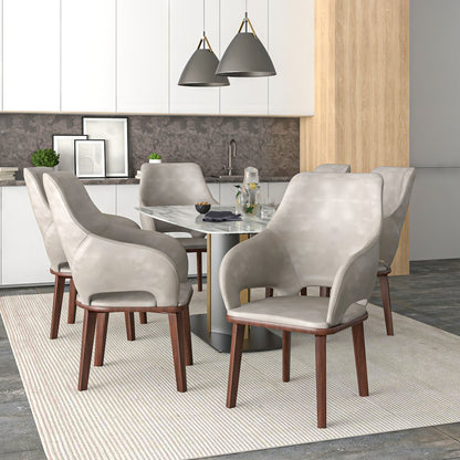 Vivara Collection Modern Dining Chair in Grey Set of 2