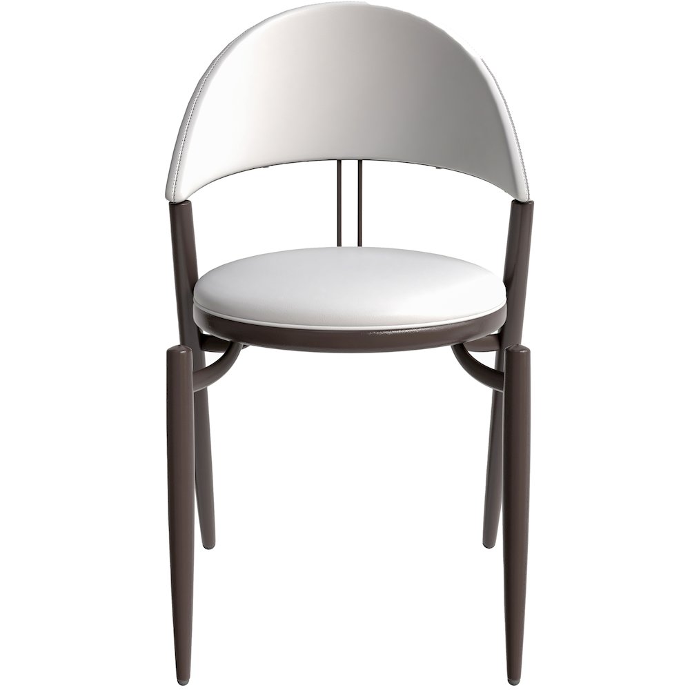 Venice Collection Modern Dining Chair In Black set of 2 in White
