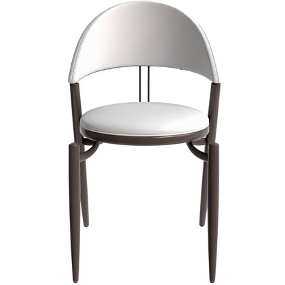 Venice Collection Modern Dining Chair In Black set of 2 in White