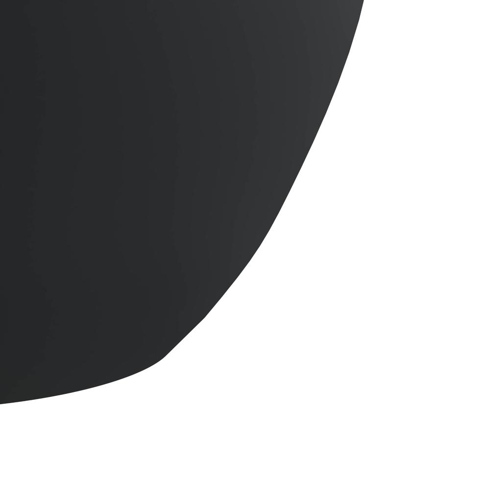 Vessel Series Poly Stone Planter in Black 22" Dia 15" high