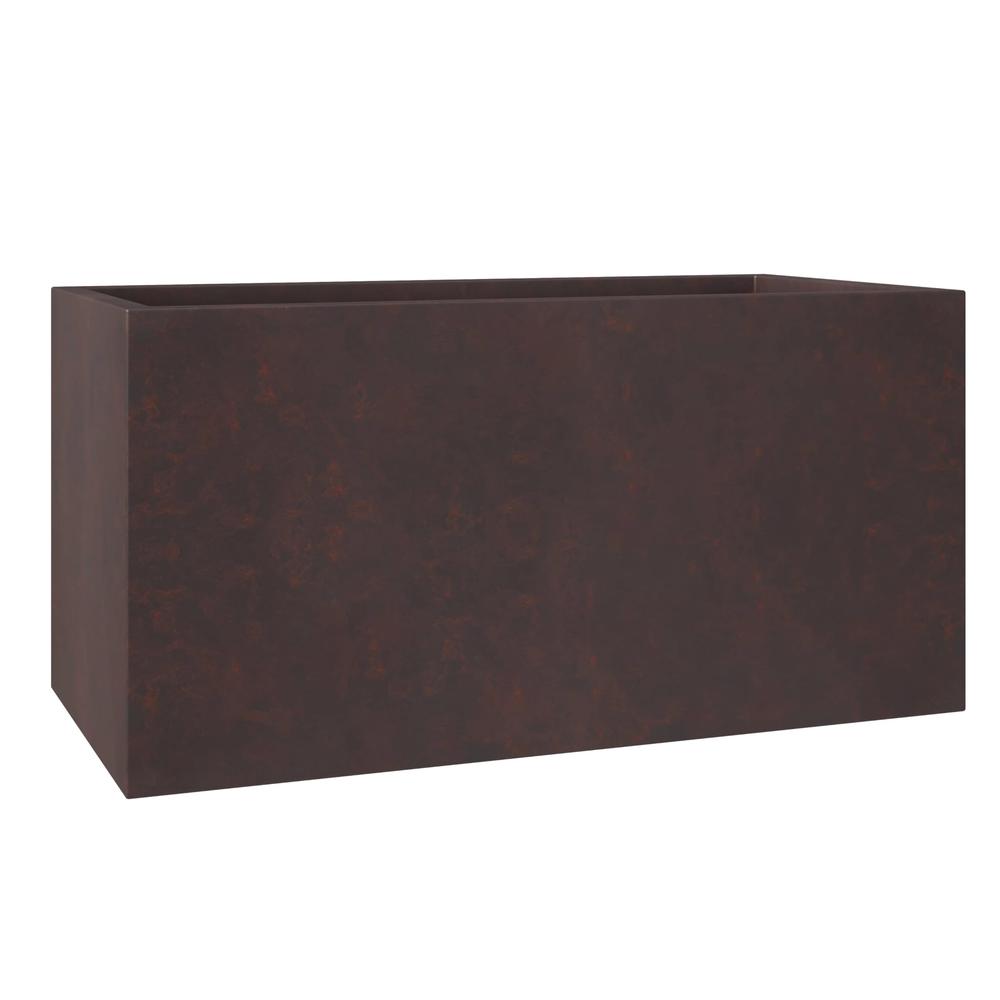 Bloom Series Poly Stone Planter 15.7" , 31.5" Long In Brown