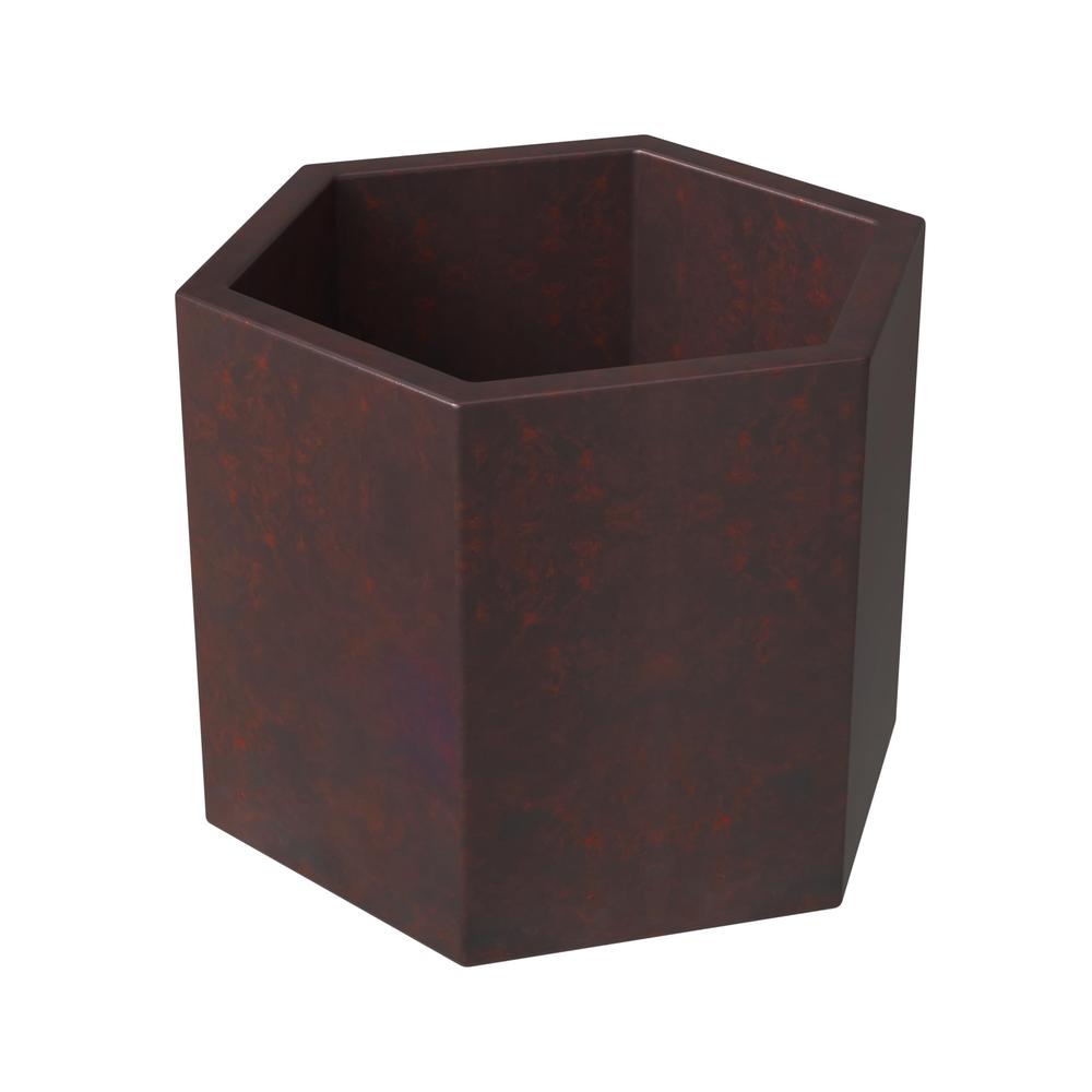 Thicket Series Poly Stone Planter in Brown 14 High