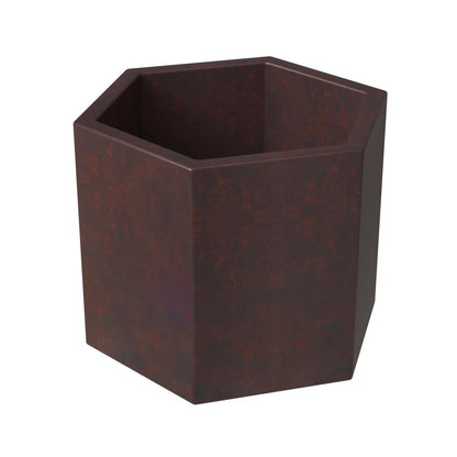 Thicket Series Poly Stone Planter in Brown 14 High