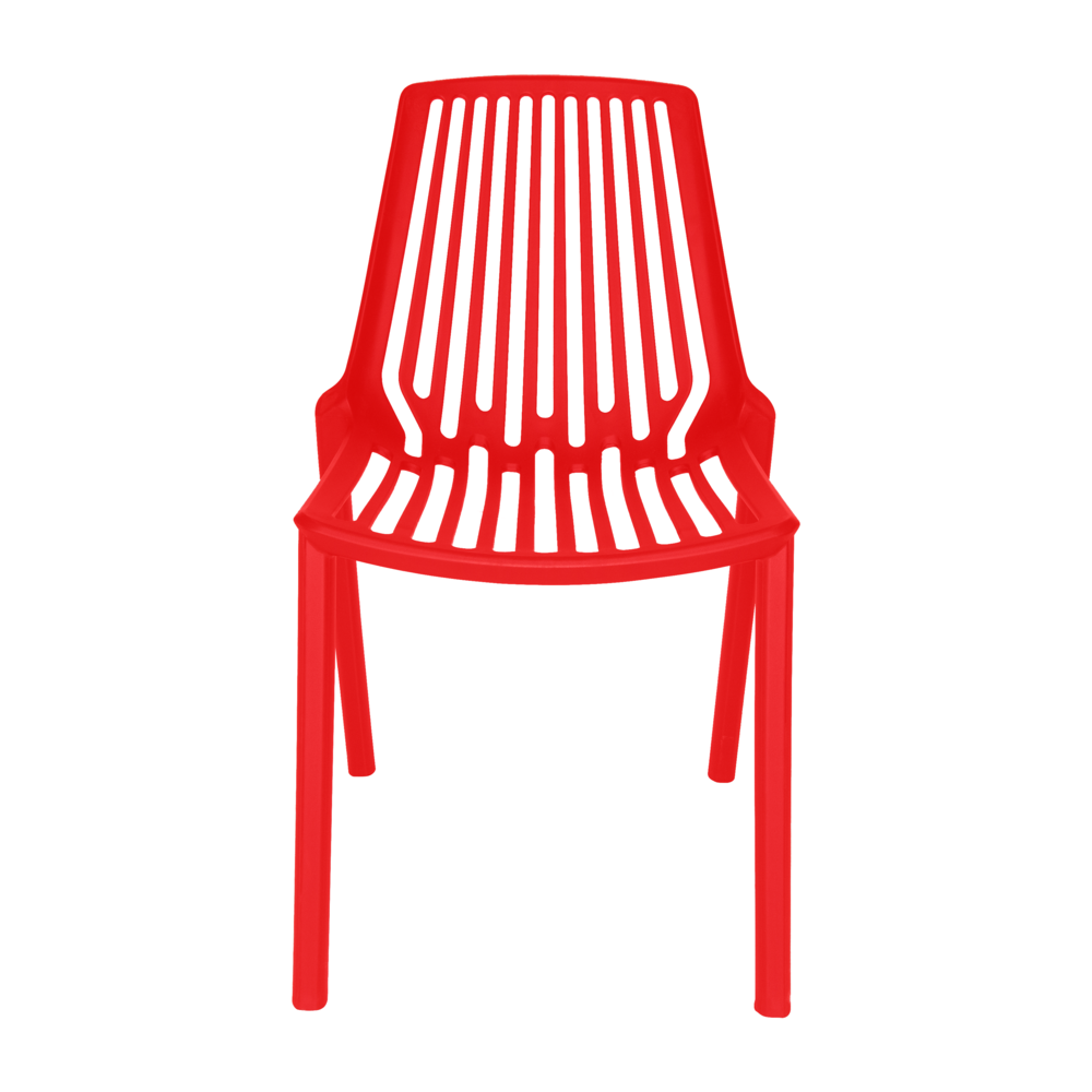 Acken Plastic Stackable Dining Chair, Set of 4
