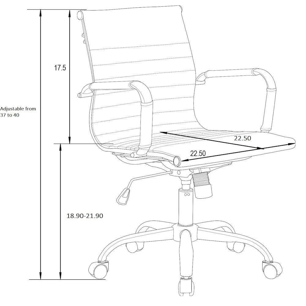 Harris Office Chair With Gold Frame