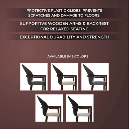 Opaline Series Elegant Wooden Dining Chair in Black Velvet and White - Set of 2