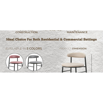 Lume Collection Modern Bar Stool in Dark Taupe