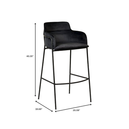 Axis Collection Modern Bar height Chair in Black