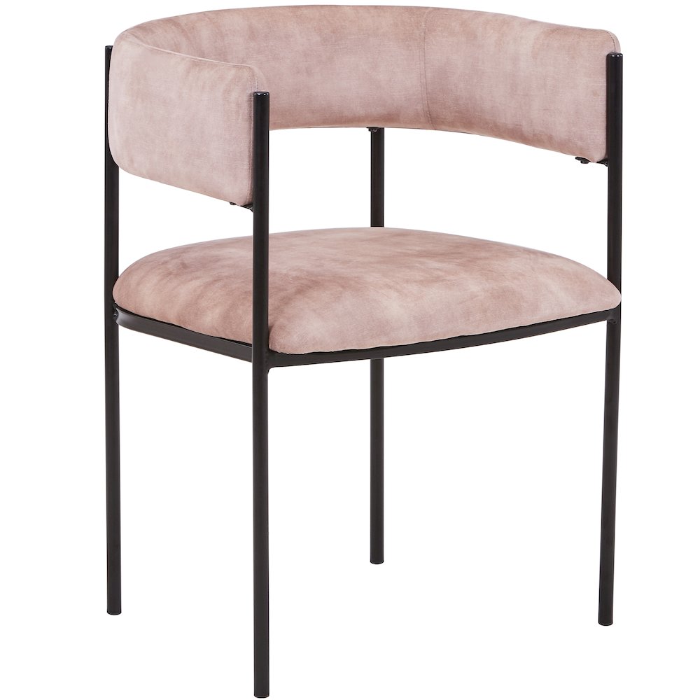 Cyril Collection Modern Chair in Light Brown Velvet