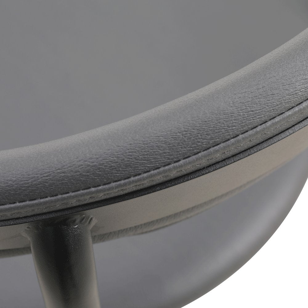 Lume Collection Modern Dining Chair in Charcoal Set of 4