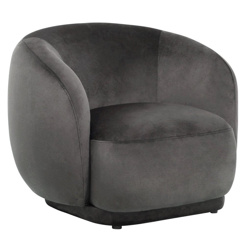 Faze Collection Modern Single Seater Sofa in Light Grey Velvet