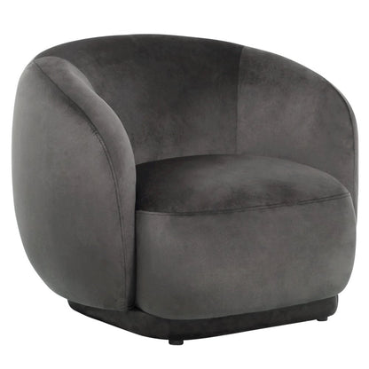 Faze Collection Modern Single Seater Sofa in Light Grey Velvet