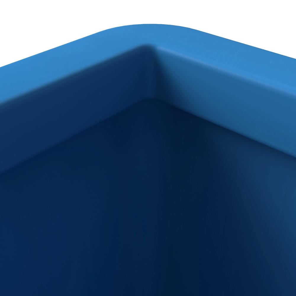 Marquee Series Poly Stone Planter in Blue 13" x 13" 27.6" high