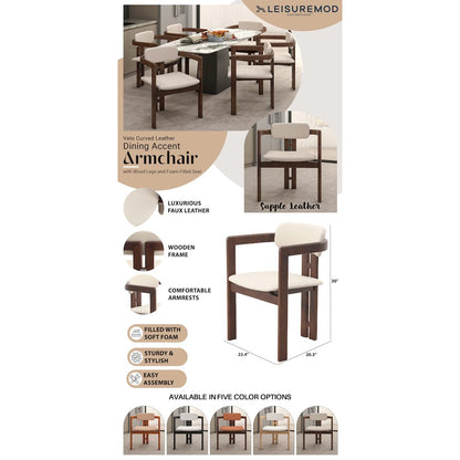 Velo Series Modern Dining Cha...lnut Color Wood with Toupe Seat Set of 4