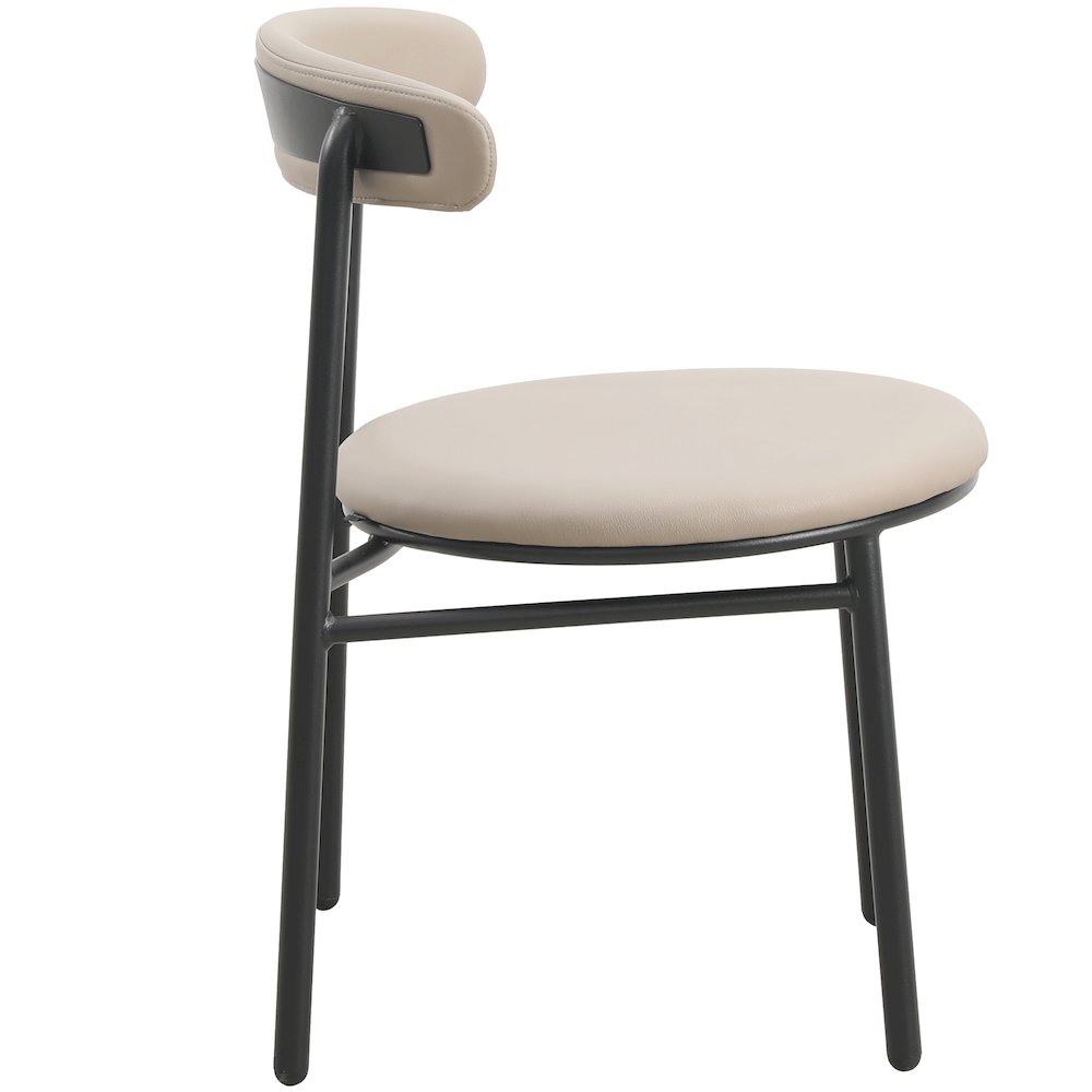 Lume Collection Modern Dining Chair in Dark Taupe Set of 2