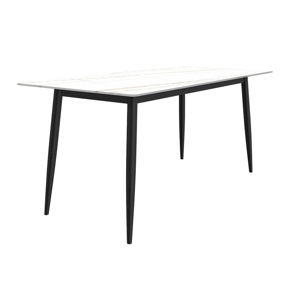 Zayle 7-Piece Dining Set with 55" Rectangular Dining Table in Taupe