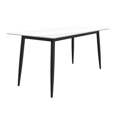Zayle 7-Piece Dining Set with 55" Rectangular Dining Table in Taupe