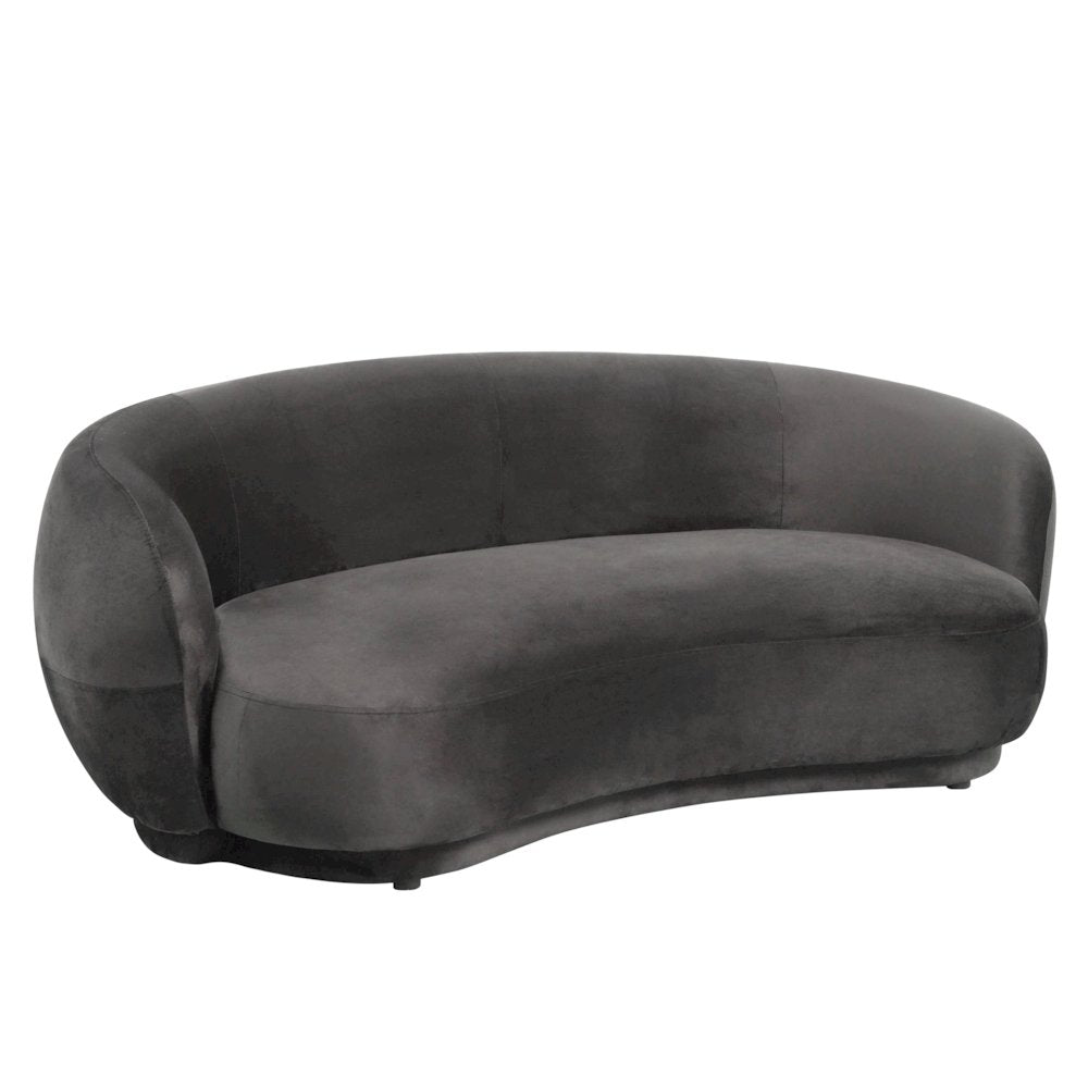 Faze Collection Modern Three Seater Sofa in Light Grey Velvet