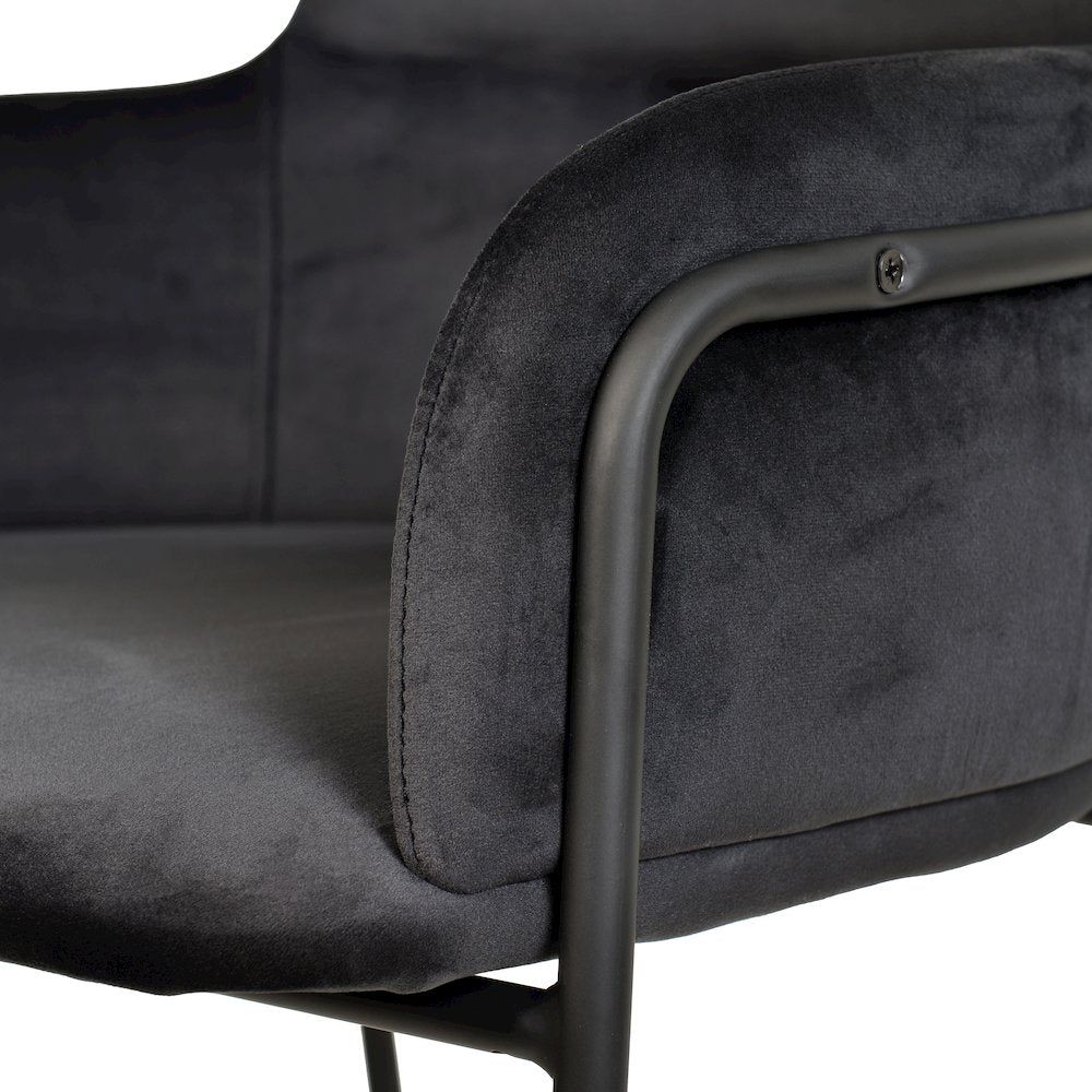 Axis Collection Modern Bar height Chair in Black