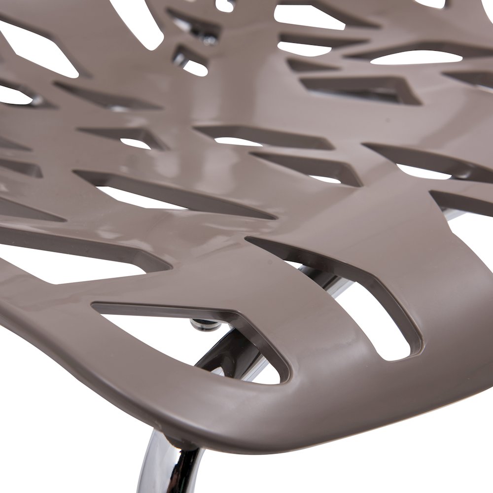 Modern Asbury Dining Chair w/ Chromed Legs, Set of 4