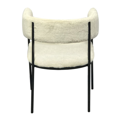 Gavin Series Modern Chair Black Frame in Light Taupe Set of 4