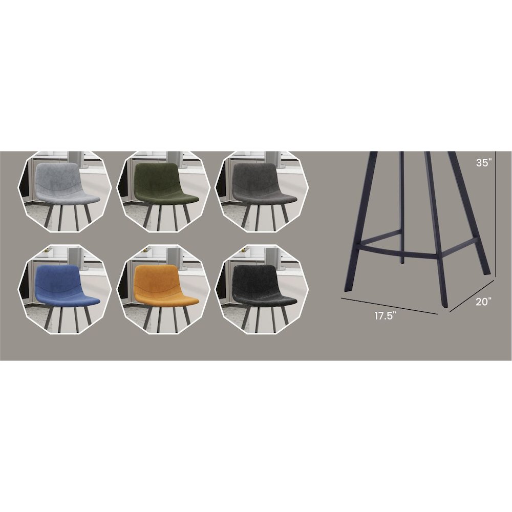 Elland - Counter stool - Peacock Blue