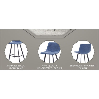 Elland - Counter stool - Peacock Blue