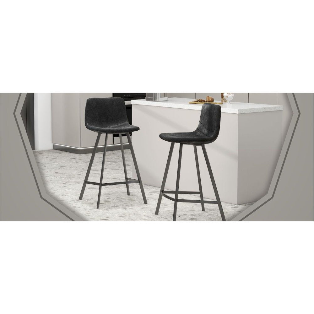 Elland - Counter stool -Charcoal Black