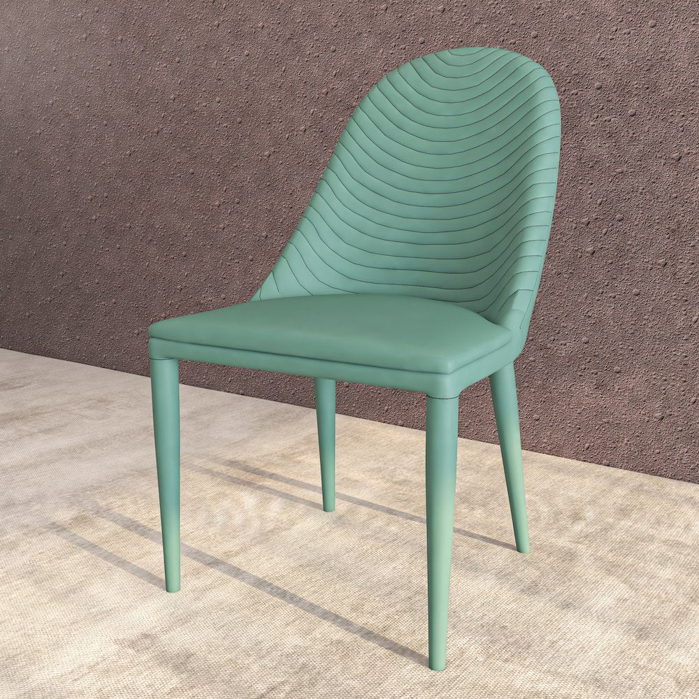 Seville Collection Modern Dining Chair in Green - Set of 4