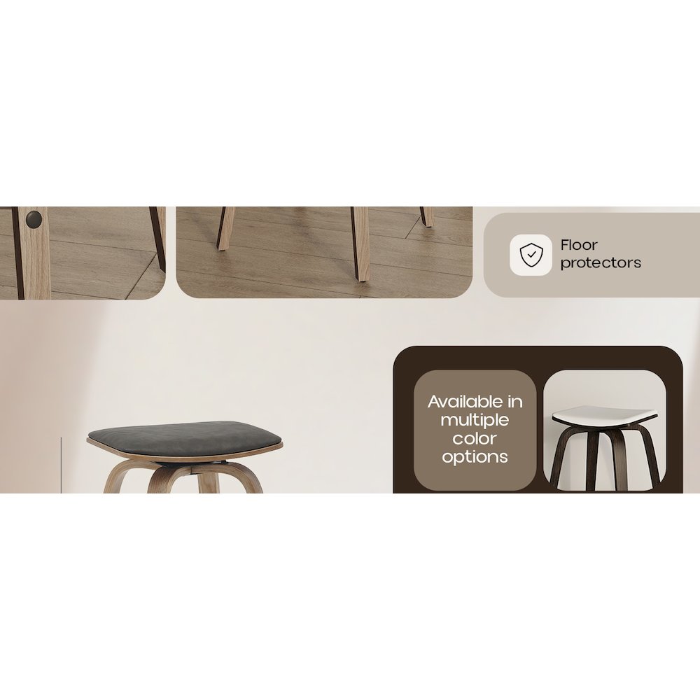Amalfi Collection Modern Fabric Dining Chair in Coconut White - Set of 4
