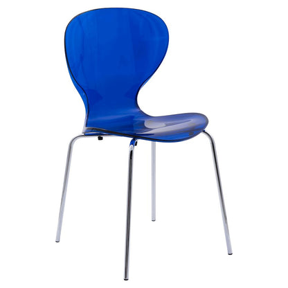 Modern Oyster Transparent Side Chair