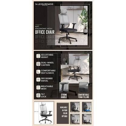 Office Nift Series Office Task Chair In White