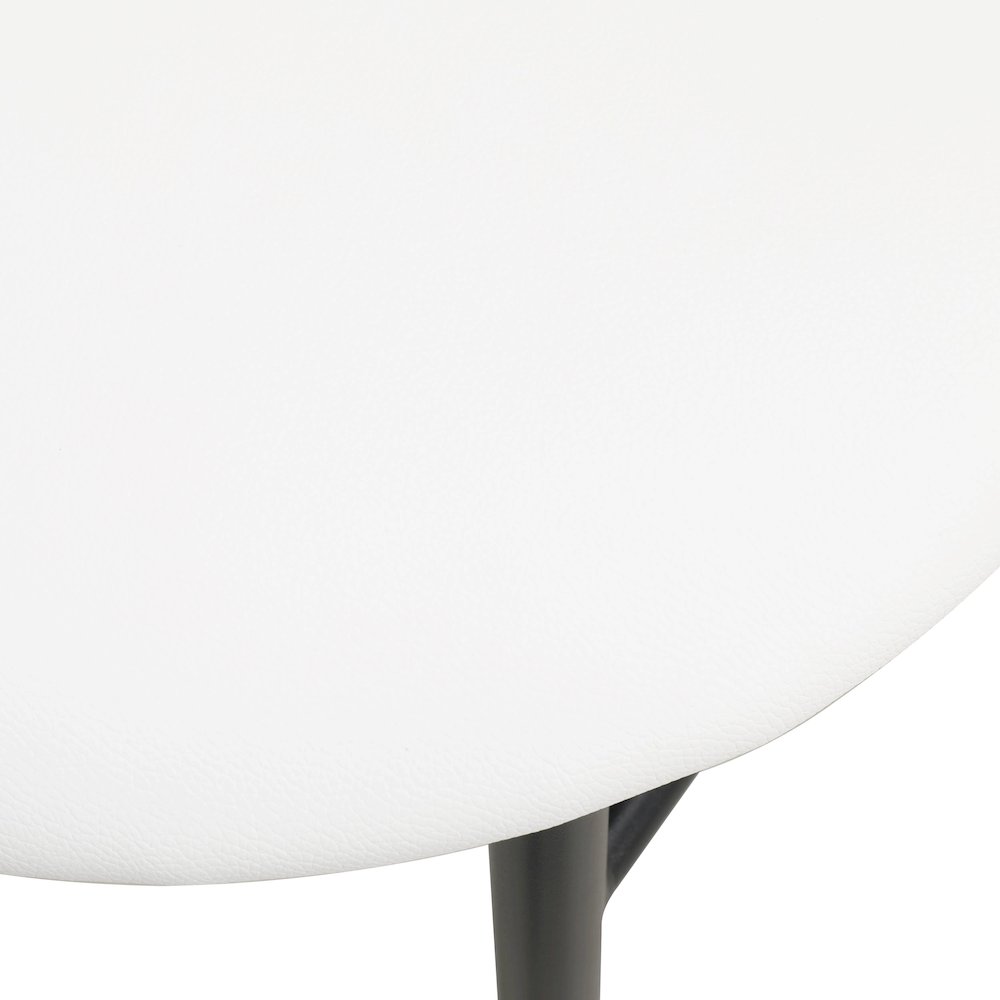 Lume Collection Modern Bar Stool in White Set of 2