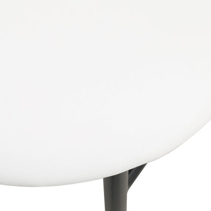 Lume Collection Modern Bar Stool in White Set of 2