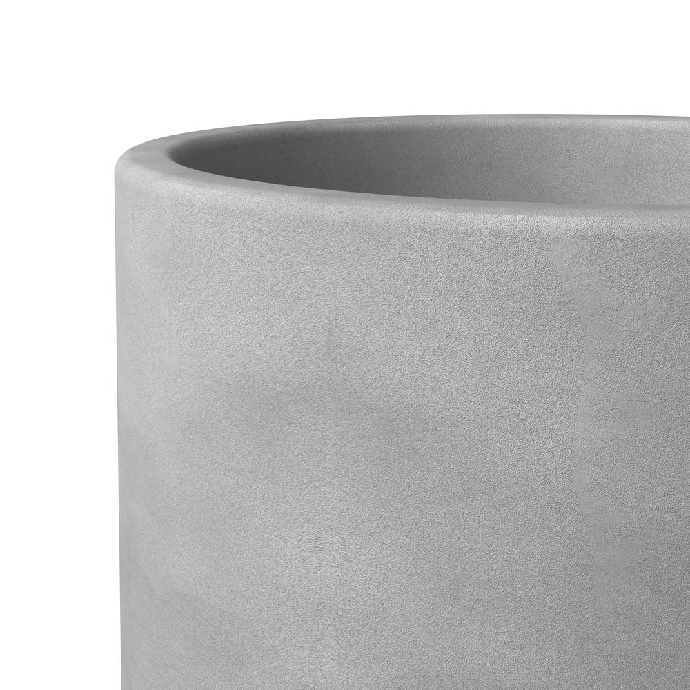 Topiary Series Poly Stone Planter in Dark Grey 16 Dia, 31.5 High