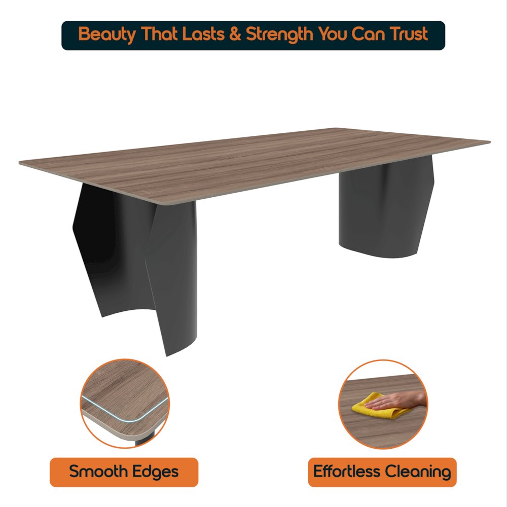 Zelan Series Modern Dining Table in Red Oak
