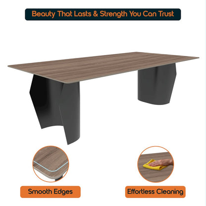 Zelan Series Modern Dining Table in Red Oak