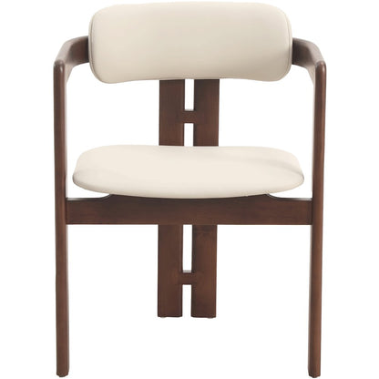 Velo Series Modern Dining Cha...lnut Color Wood with Toupe Seat Set of 4