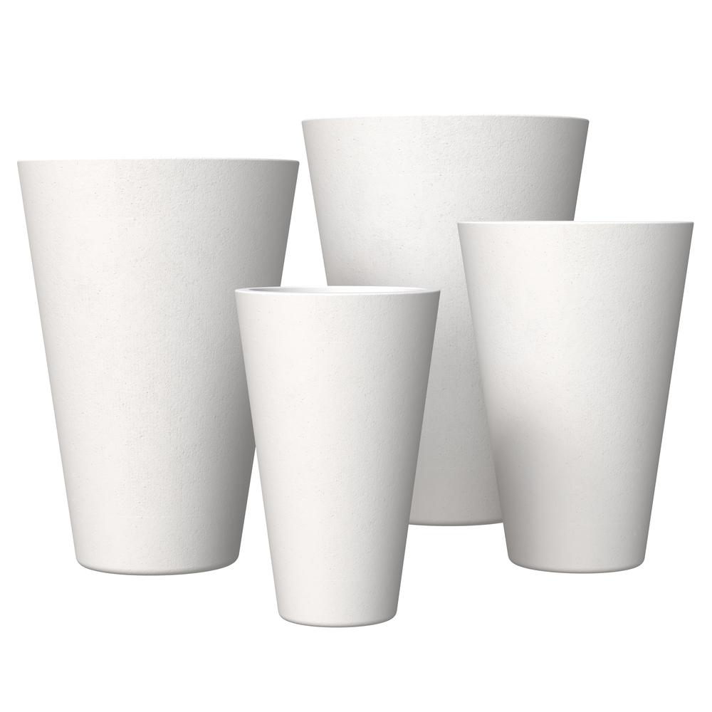 Pebble Planter Set White